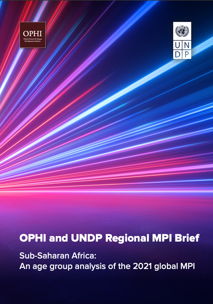 OPHI and UNDP Brief: Sub-Saharan Africa, Age group, 2022, cover image