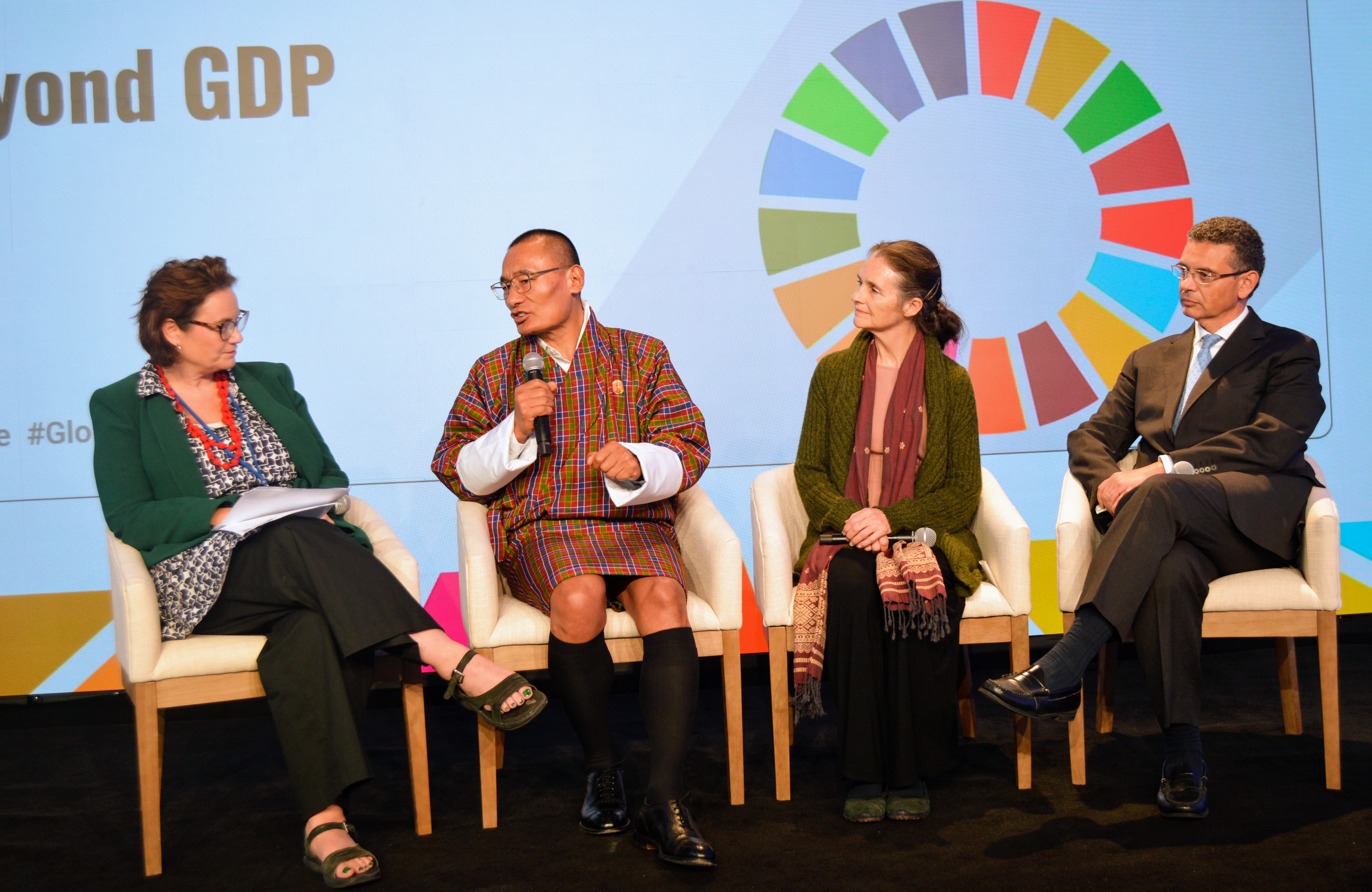 Dasho Tshering Tobgay speaking at the SDG Media Zone