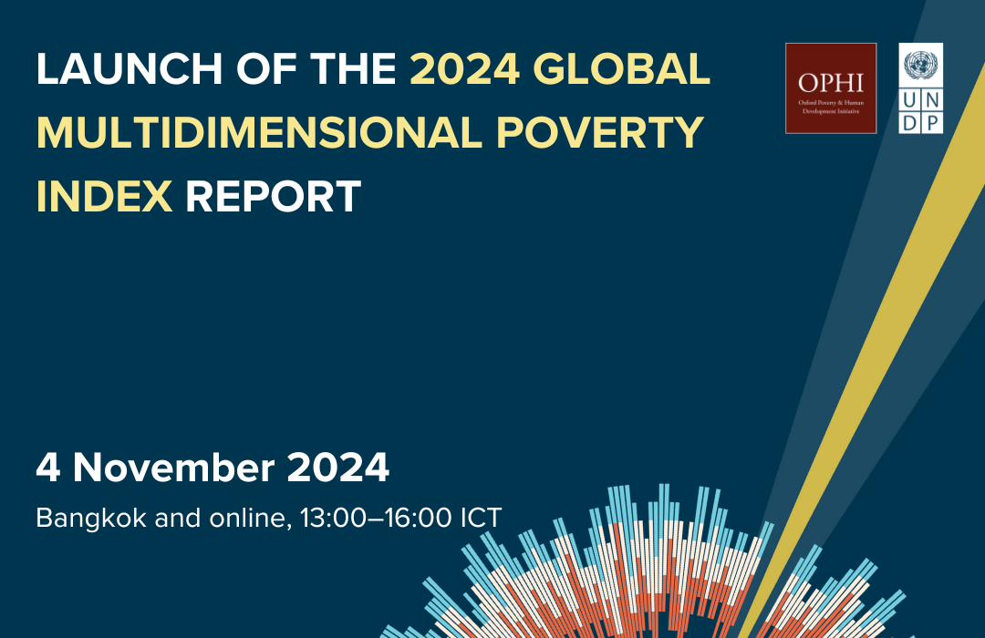 Banner of launch of the 2024 Global MPI report