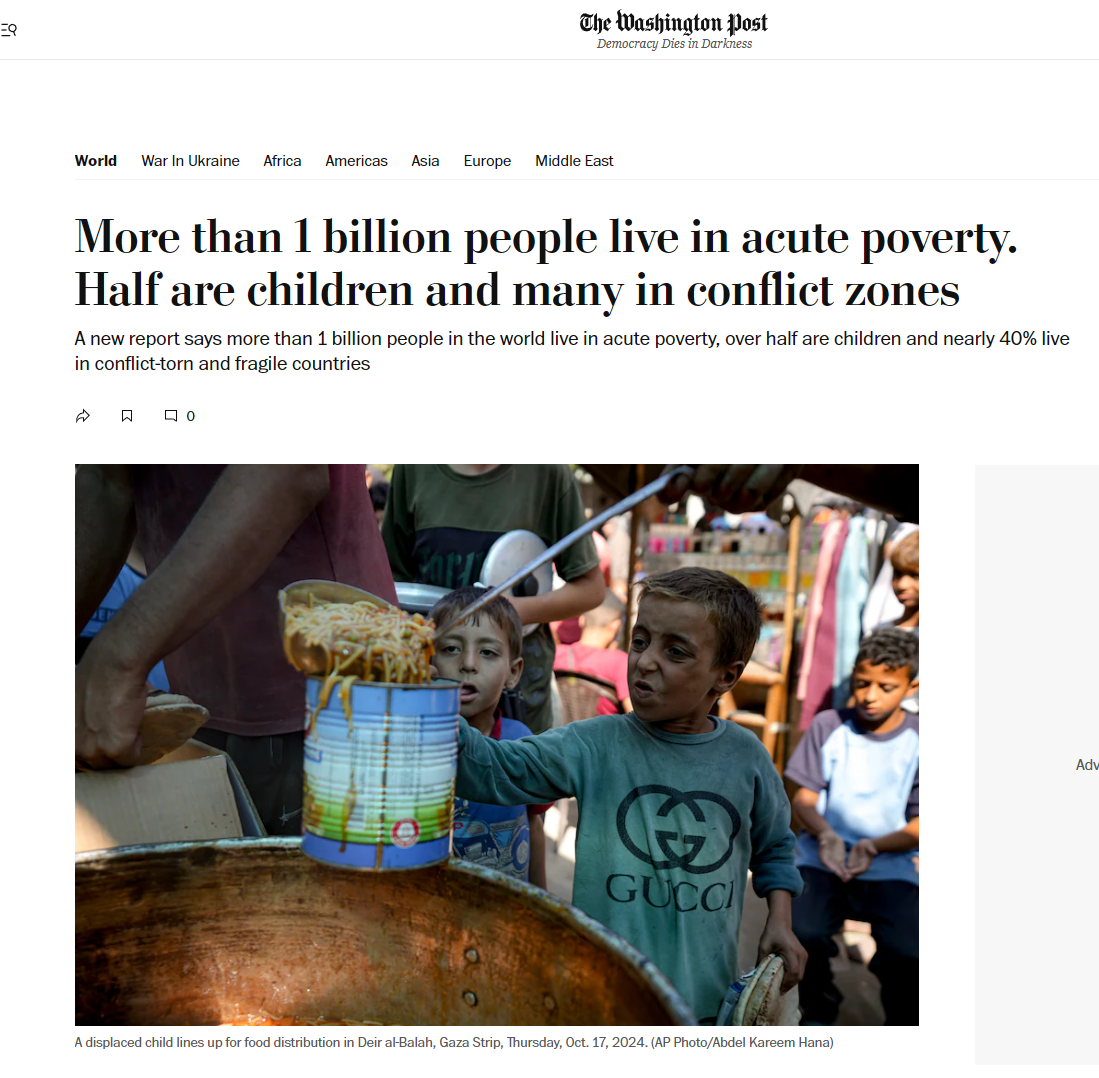 Screenshot of Washington Post