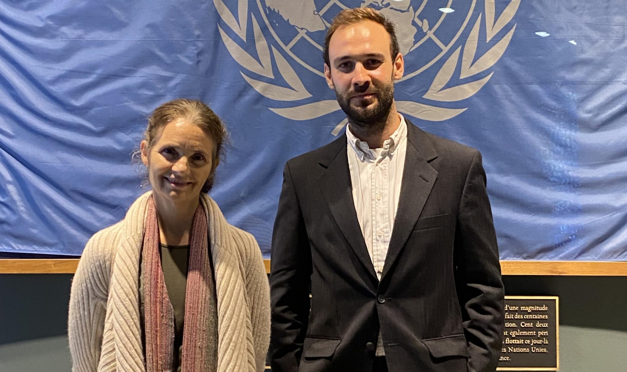 Sabina Alkire and Jakob Dirksen (OPHI Team) at the HLPF side event.
